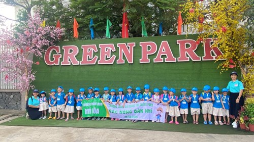 Trường Mầm non Mỹ Hòa tổ chức cho bé tham gia hoạt động trải nghiệm tại GREEN PARK