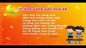 Bài thơ  Trăng sáng sân nhà em 