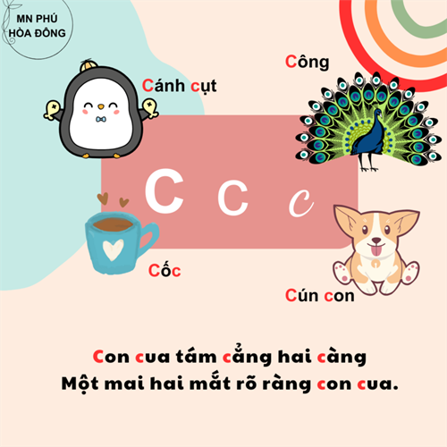 Trường MN Phú Hòa Đông - Thơ cho bé học chữ cái
