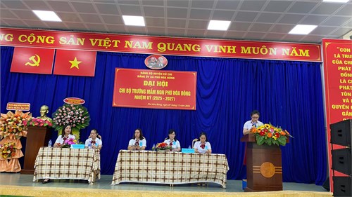 Chi bộ Trường MN Phú Hòa Đông - Đại hội Chi bộ trường Mầm non Phú Hòa Đông nhiệm kỳ 2025-2027