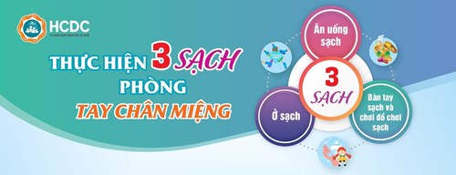 Trường MN Phú Hòa Đông - Thực hiện 3 sạch để phòng bệnh tay chân miệng