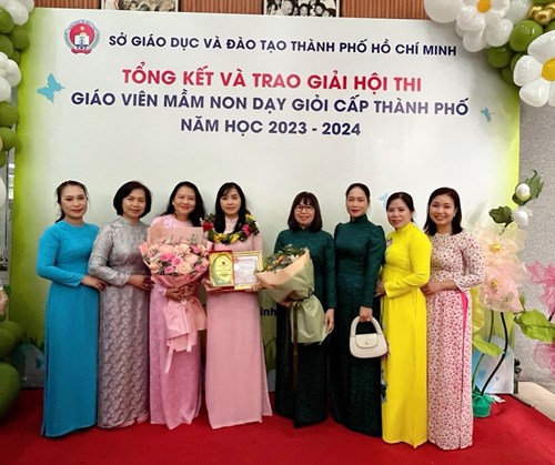 Cô Phan Thị Mỹ Hạnh đạt giải nhất Hội thi:  Giáo viên dạy giỏi cấp Thành Phố  năm học 2023 - 2024