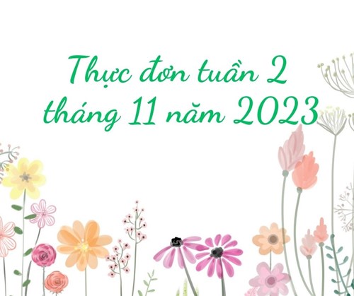 Thực đơn tuần 2 tháng 10