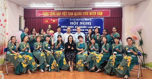 Hội nghị viên chức và người lao động trường Mầm non Phường 13 Năm học 2024 - 2025 (Ngày 06 tháng 12 năm 2024).
