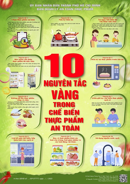 10 nguyên tắc vàng trong chế biến thực phẩm an toàn