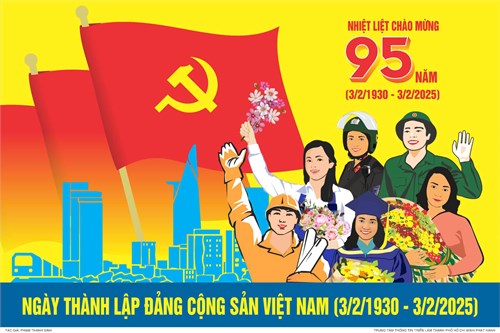 Nhiệt liệt chào mừng Ngày thành lập Đảng Cộng Sản Việt Nam 3/2/1930-3/2/2025