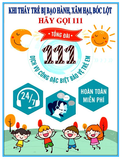 Truyền thông Tổng đài 111 bảo vệ trẻ em