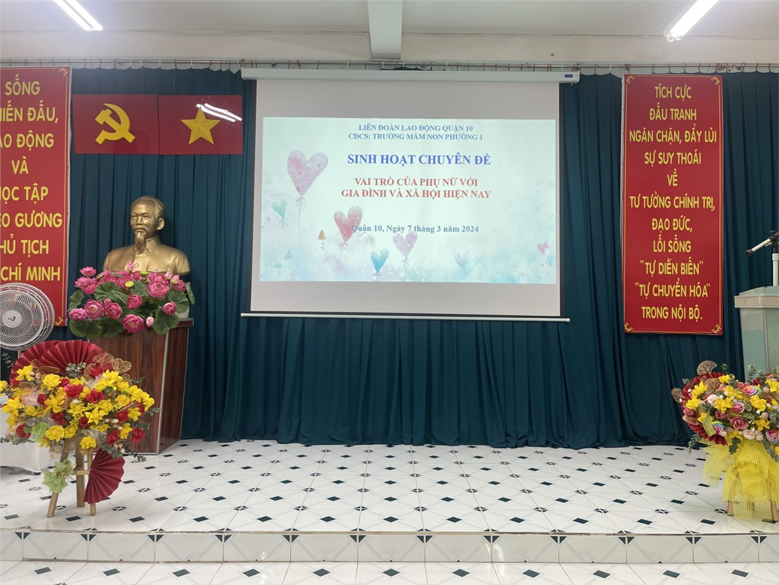 Công đoàn cơ sở Trường Mầm non Phường 1 tổ chức sinh hoạt chuyên đề “Vai trò của phụ nữ với gia đình và xã hội hiện nay”.