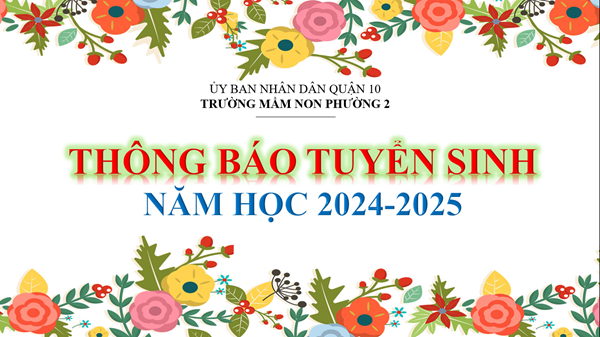 Thông báo tuyển sinh năm học 2024-2025