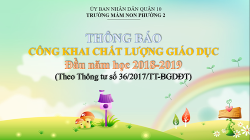 Công khai chất lượng giáo dục theo Thông tư số 36/2017/TT-BGDĐT đầu năm học 2018-2019