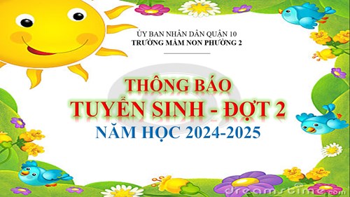 Thông báo tuyển sinh đợt 2, năm học 2024-2025