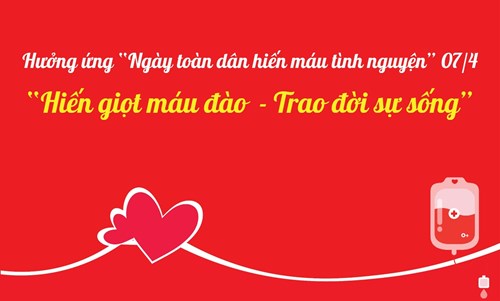 Trường mầm non Phường 3 hưởng ứng   Ngày toàn dân hiến máu tình nguyện  07/4