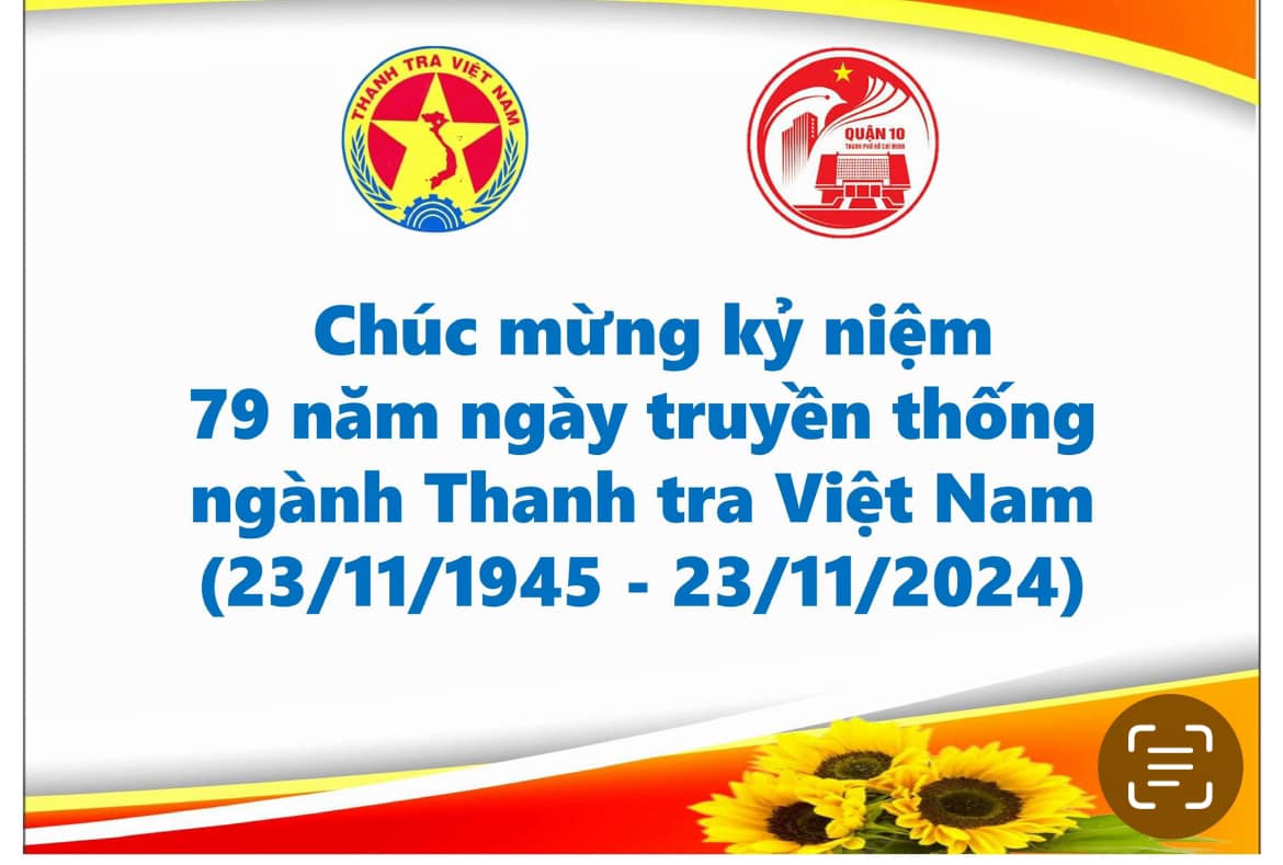 Chúc mừng kỷ niệm 79 năm ngày truyền thống ngành Thanh tra Việt Nam (23/11/1945 - 23/11/2024)