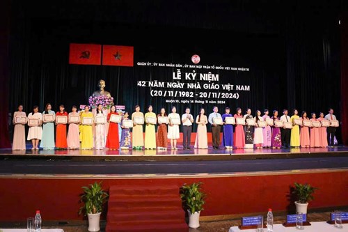 Kỷ niệm 42 năm ngày Nhà giáo Việt Nam (20/11/1982 - 20/11/2024)
Trường mầm non Phường 8 xin chúc mừng các cô đạt thành tích cao trong hội thi: Giaó viên dạy giỏi cấp quận năm học 2023-2024