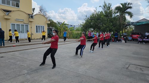 Công đoàn Trường Mầm non Sao Mai tham gia hội thao Công nhận viên chức - lao động năm 2024 do Liên đoàn Loan động huyện Nhà Bè tổ chức