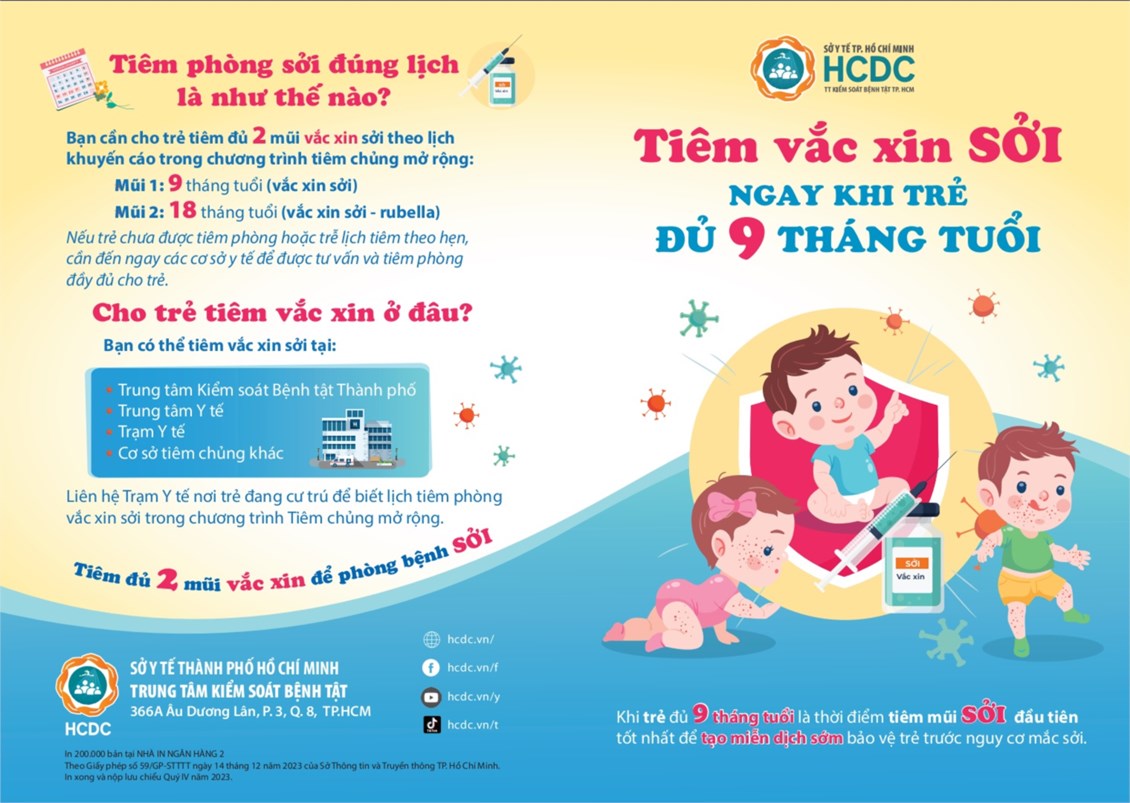 Hiện tại tình hình dịch bệnh Sởi đang diễn biến nhiều rất mong phụ huynh quan tâm phòng chống để đảm bảo sức khỏe cho trẻ