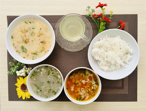 Thực đơn trưa Nhà trẻ thứ ba ngày 30/01/2024