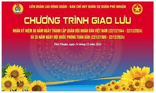 Chương trình giao lưu nhân kỷ niệm 80 năm ngày thành lập Quân đội nhân dân Việt Nam (22/12) và 35 năm ngày hội quốc phòng toàn dân (22/12).