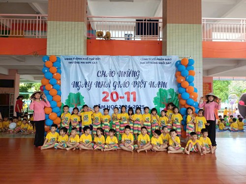 Một số hoạt động của cô và trò kỷ niệm 42 năm ngày Nhà giáo Việt Nam (20/11/1982-20/11/2024) trường Mầm non Sơn Ca 1.