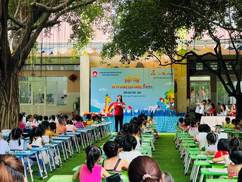 Trường Mầm non Sơn Ca 3 tham gia Hội thi Bé vẽ s1ng tạo cùng Bitex năm học 2023-2024 tại Trường Mầm non Mai Anh ngày 25/4/2024