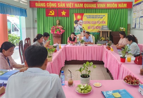 Ngày 09/01/2024, Trường Mầm non Tam Bình tiếp đón đoàn kiểm tra y tế trường học của Phòng Giáo dục & Đào tạo  và trung tâm y tế thành phố Thủ Đức.
💕Đoàn đã kiểm tra các loại hồ sơ sổ sách về hoạt động y tế, bữa ăn học đường, nguồn nước, công tác phòng chống dịch,....Kết quả trường xếp loại Tốt.
💕Trân trọng cảm ơn những chia sẻ, động viên, góp ý từ lãnh đạo để công tác y tế tại trường ngày càng tốt hơn.