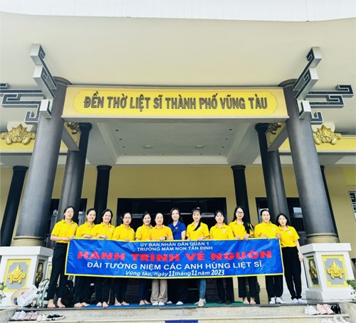 Chi bộ trường mầm non tân định tổ chức hoạt động về nguồn
“dâng hương tại đền thờ liệt sĩ thành phố vũng tàu”