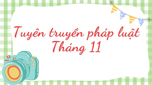 Tuyên truyên pháp luật tháng 11