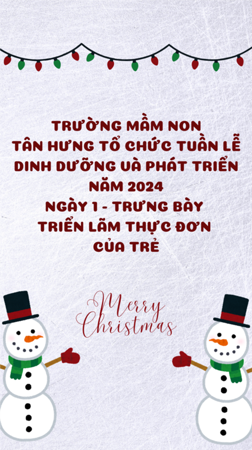 Trường mầm non tân hưng tổ chức tuần lễ dinh dưỡng và phát triển năm 2024
ngày 1 - trưng bày triển lãm thực đơn của trẻ