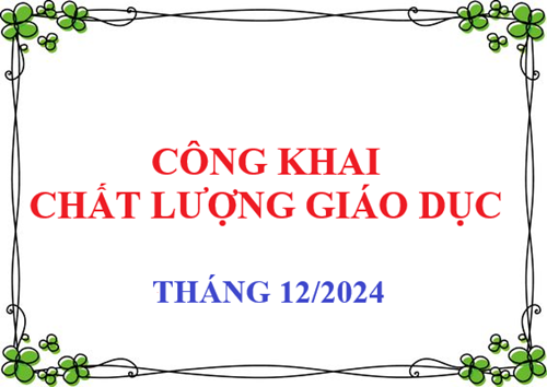 Công khai chất lượng giáo dục