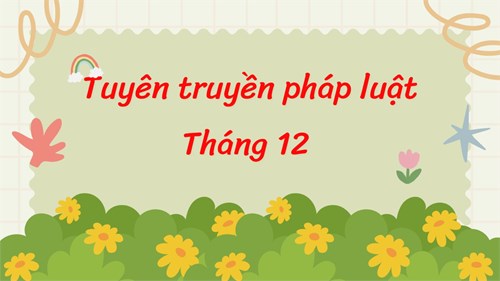 Tuyên truyền pháp luật tháng 12