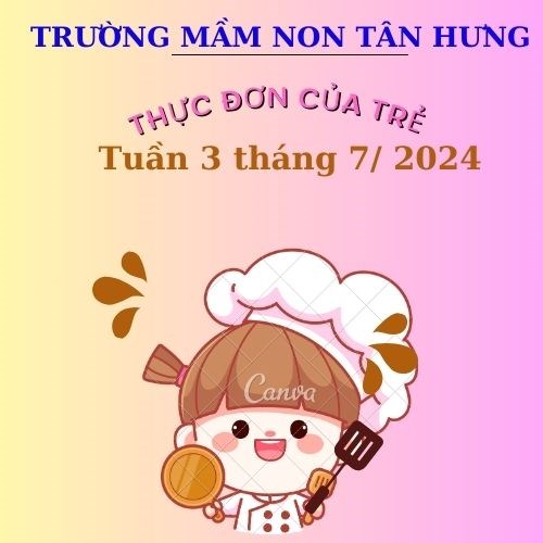 Thực đơn tuần 3 tháng 7