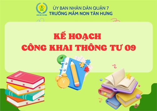Kế hoạch công khai thông tư 09