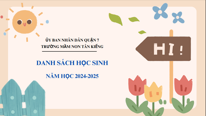Trường Mầm non Tân Kiểng thông báo danh sách học sinh năm học 2024-2025