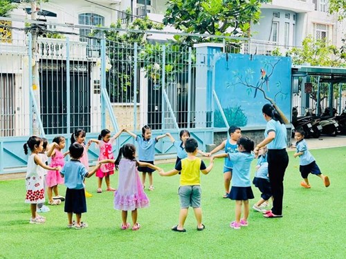 Thao giảng “ Tổ chức hoạt động ngoài trời” cho trẻ 4 -5 tuổi
