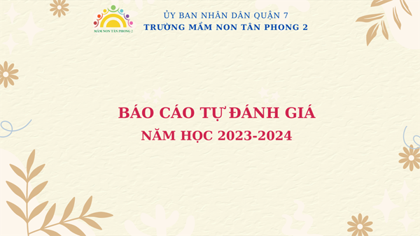 Báo cáo tự đánh giá 2023-2024