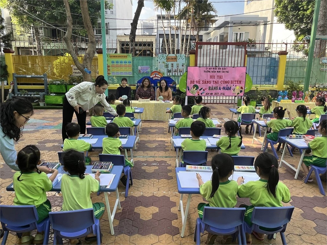 Hội thi “bé vẽ sáng tạo cùng bitex” cấp trường năm học 2023 – 2024