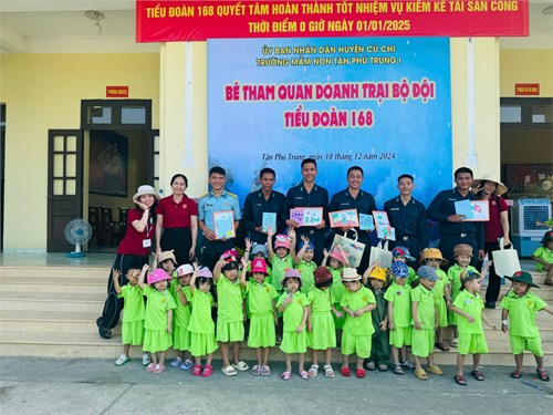 Hoạt động tham quan trải nghiệm của các bé nhân ngày Kỷ niệm 80 năm thành lập quân đội Nhân dân Việt Nam (22/12/1944- 22/12/2024)  và 35 năm ngày Quốc phòng toàn dân (22/12/1989- 22/12/2024).