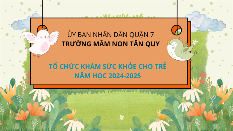 Trường mầm non tân quy tổ chức khám sức khỏe cho trẻ năm học 2024-2025