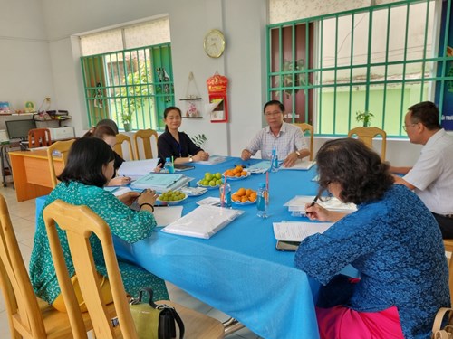 Trường đón đoàn kiểm tra về việc thực hiện quy chế dân chủ, cơ sở, quy định về công khai; Công tác thi đua, khen thưởng của Trường Mầm non Tân Thông Hội 3