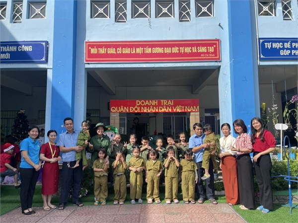 Trường Mầm non Thiên Lý chào mừng kỷ niệm 79 năm Ngày thành lập Quân đội nhân dân Việt Nam ( 22/12/1944 - 22/12/2023)