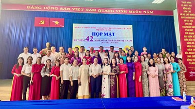 Họp mặt chào mừng Ngày Nhà Giáo Việt Nam 20/11/2024 tại UBND Thị Trấn