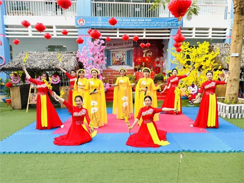 Trường mầm non thủy tiên 2 tổ chức ngày hội:  bé vui đón tết giáp thìn 2024 