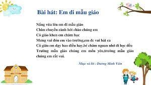 Bài hát:  Em đi mẫu giáo 