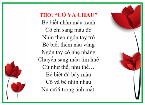 Bài thơ:  Cô và cháu 