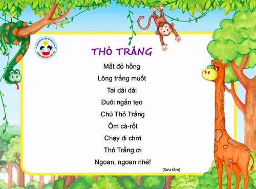 Bài thơ:  Thỏ trắng 