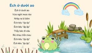 Bài thơ:  Ếch ở dưới ao 