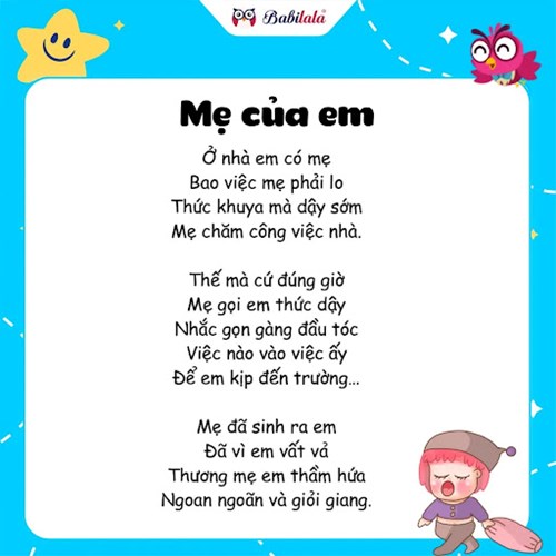 Bài thơ:  Mẹ của em 