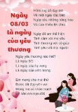 Bài thơ:  Ngày 08/3 là ngày của yêu thương