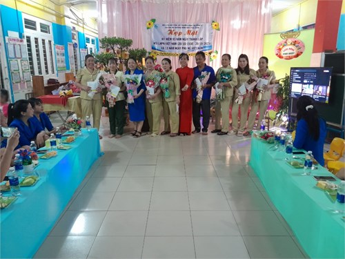 Trường MN Trúc Xanh tổ chức ngày Phụ nữ VIệt Nam