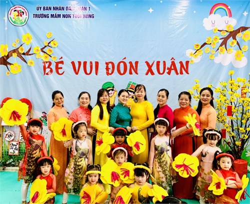 Trường Mầm non Tuổi Hồng tổ chức các hoạt động:   Bé vui đón Xuân  Gíap Thìn.